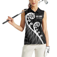 Kia Ora Maori Language Women Sleeveless Polo Shirt Te Reo Maori Koru Fern Art