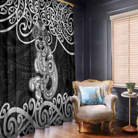 Te Reo Maori Tiki Inspired Art Window Curtain