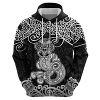 Te Reo Maori Tiki Inspired Art Zip Hoodie
