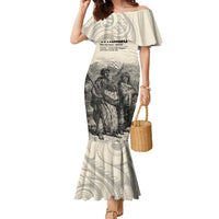 Whanau Maori Language Family Matching Mermaid Dress and Hawaiian Shirt Te Reo Maori Inspired Art