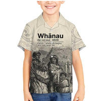 Whanau Maori Language Family Matching Mermaid Dress and Hawaiian Shirt Te Reo Maori Inspired Art