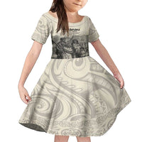 Whanau Maori Language Family Matching Off Shoulder Maxi Dress and Hawaiian Shirt Te Reo Maori Inspired Art