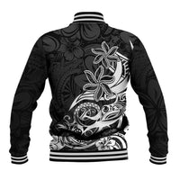 Polynesian Sunset Plumeria Baseball Jacket Pacific Island Tribal Black Style LT9 - Polynesian Pride