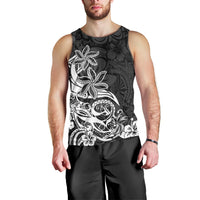 Polynesian Sunset Plumeria Men Tank Top Pacific Island Tribal Black Style LT9 - Polynesian Pride