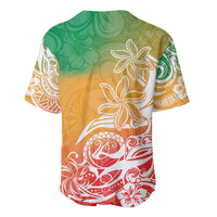 Polynesian Sunset Plumeria Baseball Jersey Pacific Island Tribal Reggae Style LT9 - Polynesian Pride