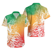 Polynesian Sunset Plumeria Hawaiian Shirt Pacific Island Tribal Reggae Style LT9 - Polynesian Pride