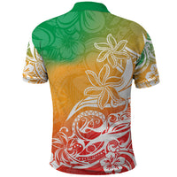 Polynesian Sunset Plumeria Polo Shirt Pacific Island Tribal Reggae Style LT9 - Polynesian Pride
