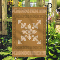 Hawaiian Quilt Block Design Garden Flag Gold Hawaii Culture Motifs - Polynesian Pride