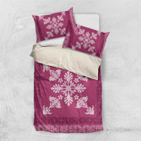 Hawaiian Quilt Block Design Bedding Set Pink Hawaii Culture Motifs LT9 US Twin 172cm x 218cm Pink - Polynesian Pride