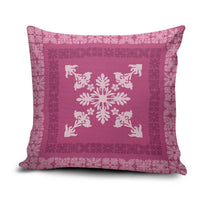 Hawaiian Quilt Block Design Pillow Cover Pink Hawaii Culture Motifs - Polynesian Pride