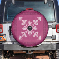 Hawaiian Quilt Block Design Spare Tire Cover Pink Hawaii Culture Motifs LT9 Pink - Polynesian Pride