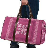 Hawaiian Quilt Block Design Travel Bag Pink Hawaii Culture Motifs - Polynesian Pride