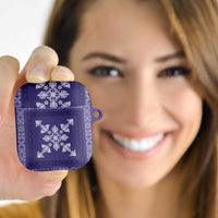 Hawaiian Quilt Block Design AirPods Case Purple Hawaii Culture Motifs LT9 Purple - Polynesian Pride