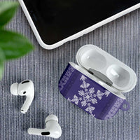 Hawaiian Quilt Block Design AirPods Case Purple Hawaii Culture Motifs LT9 - Polynesian Pride