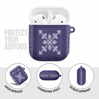 Hawaiian Quilt Block Design AirPods Case Purple Hawaii Culture Motifs LT9 - Polynesian Pride
