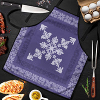 Hawaiian Quilt Block Design Apron Purple Hawaii Culture Motifs - Polynesian Pride