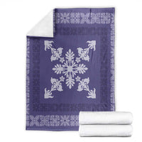Hawaiian Quilt Block Design Blanket Purple Hawaii Culture Motifs - Polynesian Pride