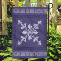 Hawaiian Quilt Block Design Garden Flag Purple Hawaii Culture Motifs - Polynesian Pride