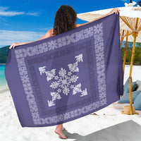 Hawaiian Quilt Block Design Sarong Purple Hawaii Culture Motifs - Polynesian Pride