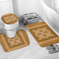 Hawaiian Quilt Pattern Bathroom Set Gold Hawaii Culture Tropical - Polynesian Pride