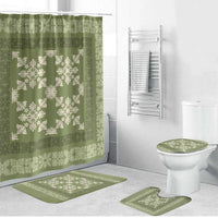 Hawaiian Quilt Pattern Bathroom Set Lime Hawaii Culture Tropical - Polynesian Pride
