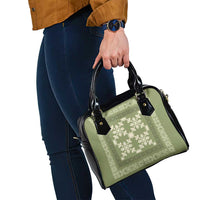 Hawaiian Quilt Pattern Shoulder Handbag Lime Hawaii Culture Tropical - Polynesian Pride