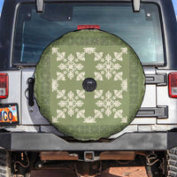 Hawaiian Quilt Pattern Spare Tire Cover Lime Hawaii Culture Tropical - Polynesian Pride