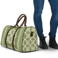 Hawaiian Quilt Pattern Travel Bag Lime Hawaii Culture Tropical - Polynesian Pride
