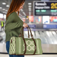 Hawaiian Quilt Pattern Travel Bag Lime Hawaii Culture Tropical - Polynesian Pride