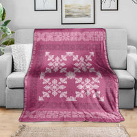 Hawaiian Quilt Pattern Blanket Pink Hawaii Culture Tropical - Polynesian Pride