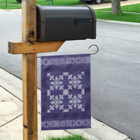 Hawaiian Quilt Pattern Garden Flag Purple Hawaii Culture Tropical - Polynesian Pride