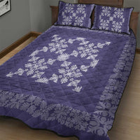 Hawaiian Quilt Pattern Quilt Bed Set Purple Hawaii Culture Tropical - Polynesian Pride