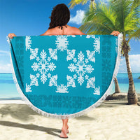 Hawaiian Quilt Pattern Beach Blanket Teal Hawaii Culture Tropical LT9 - Polynesian Pride