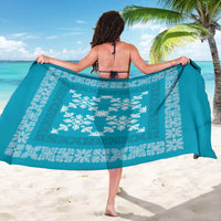 Hawaiian Quilt Pattern Sarong Teal Hawaii Culture Tropical - Polynesian Pride