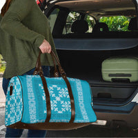 Hawaiian Quilt Pattern Travel Bag Teal Hawaii Culture Tropical - Polynesian Pride