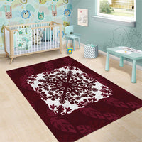 Palm Leaf Quilt Pattern Area Rug Hawaii Culture Floral - Polynesian Pride