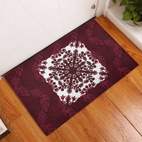 Palm Leaf Quilt Pattern Rubber Doormat Hawaii Culture Floral - Polynesian Pride