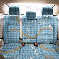 Blue Tropical Floral Palaka Back Car Seat Cover Hawaiian Quilt Pattern - Polynesian Pride