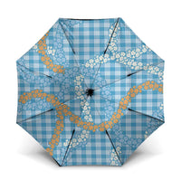 Blue Tropical Floral Palaka Umbrella Hawaiian Quilt Pattern - Polynesian Pride