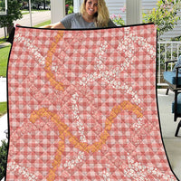 Pink Tropical Floral Palaka Quilt Hawaiian Quilt Pattern - Polynesian Pride