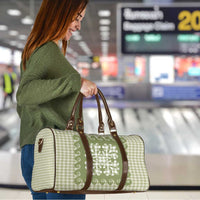 Green Ulu Palaka Quilt Pattern Travel Bag Hawaii Culture Breadfruit - Polynesian Pride