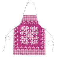 Pink Ulu Palaka Quilt Pattern Apron Hawaii Culture Breadfruit - Polynesian Pride
