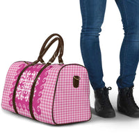 Pink Ulu Palaka Quilt Pattern Travel Bag Hawaii Culture Breadfruit - Polynesian Pride