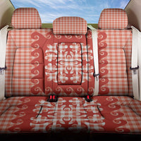 Red Ulu Palaka Quilt Pattern Back Car Seat Cover Hawaii Culture Breadfruit - Polynesian Pride
