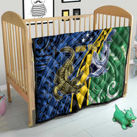 Personalised Crocodile and Shark Solomon Islands Quilt Polynesian Tribal Tattoo LT9 - Polynesian Pride