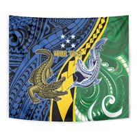 Personalised Crocodile and Shark Solomon Islands Tapestry Polynesian Tribal Tattoo LT9 - Polynesian Pride