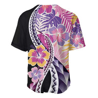 Aloha Vintage Hibiscus Lei Seamless Pattern Baseball Jersey - Polynesian Pride