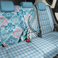 Aloha Vintage Palaka Floral Hawaiian Quilt Back Car Seat Cover Uliuli Motif - Polynesian Pride