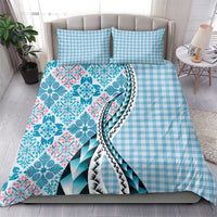 Aloha Vintage Palaka Floral Hawaiian Quilt Bedding Set Uliuli Motif - Polynesian Pride