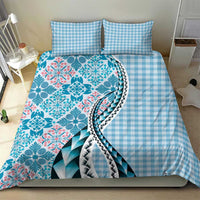 Aloha Vintage Palaka Floral Hawaiian Quilt Bedding Set Uliuli Motif - Polynesian Pride